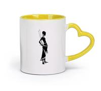 Ceramics Porcelain Coffee Mugs Tribal African Women African American （11oz/320ml） Perfect for Kitchens, Restaurants & Cafes, Great Gift Idea Yellow