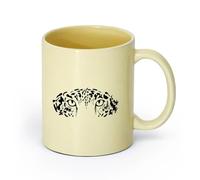 Ceramics Porcelain Cup Wild Big Cat Leopard Predator African Animal （11oz/320ml） Perfect for Kitchens, Restaurants & Cafes, Great Gift Idea Beige