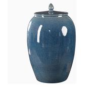 ceramics Rice Jar,Rice Bucket With Lid Grain,Food Storage Container Large Rice Jar,For Grains Candy Coffee Beans(A,15KG)