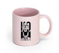 Ceramics Stoneware Coffee Mugs with Handle Zombie Monster Teen Dead （11oz/320ml） for Coffee, Soup, Tea, Milk, Latte, hot Cocoa, Ladies, Men Pink