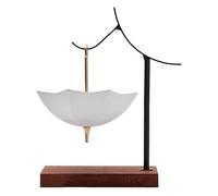 Ceramics Tea Strainer Out, Network, Tea, Tee Blade Sieve, Teaeck for Kung Fu/Coffee/Brewing (White + Stand)