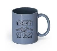Ceramics White Mugs Inspiring Quote Words Successful People Office （11oz/320ml） for Coffee, Soup, Tea, Milk, Latte, hot Cocoa, Ladies, Men Blue-Gray