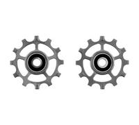 Ceramicspeed Pw Shimano 11s Nw 9100/8000/rx800/grx Titanium Coated Jockey Wheel Set Silver 12t