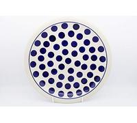 Ceramika Boleslawiec Dinner Plate 27.2cm Handmade Polish Pottery Large Blue Spot