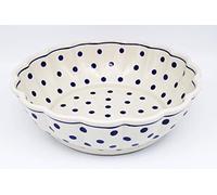Ceramika Boleslawiec Handmade Classic Polish Pottery Wavy Bowl (24.3cm) Bonnie Pattern
