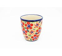 Ceramika Boleslawiec Handmade Unikat Polish Pottery Cup (0.18l) Holly Pattern