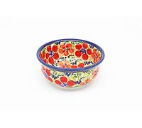 Ceramika Boleslawiec Handmade Unikat Polish Pottery Olive Bowl (9.6cm) Holly Pattern