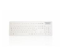 Accuratus Accumed 104V2 - USB 105 Key Sealed IP68 Smart Card Reader Medical Keyboard - White