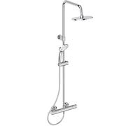 CERATHERM T25 | Shower System AP 315x489.5x1030 mm in Chrome, 12.0 l/min (3 bar) | Thermostatic Function, Water & Energy Saving, CoolBody, Vertical Flex, Safety Lock