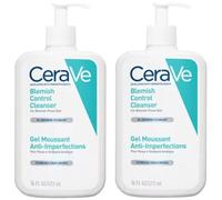 CeraVe Blemish Control Face Cleanser Duo Pack - 2% Salicylic Acid & Niacinamide - Anti-Blemish Daily Gel Cleanser for Oily, Blemish-Prone Skin 473ml x 2