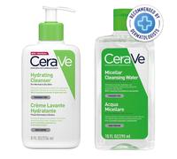 CeraVe Cleansing Routine | Hydrating Cleanser 236ml and Micellar Cleansing Water 295ml Duo