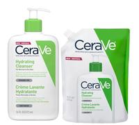 CeraVe Hydrating Cleanser with Refill - With Hyaluronic Acid & 3 Essential Ceramides - Gentle Face & Body Wash for Normal to Dry, Sensitive Skin (473ml + 473ml Refill)