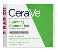 CeraVe Hydrating Cleansing Bar 2 Pack (4.5 oz each) Non Soap Alternative for Daily Body and Facial Washing, Dry to Normal Skin