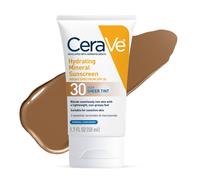 CeraVe Hydrating Mineral Sunscreen SPF 30 with Sheer Tint Tinted Mineral Sunscreen with Zinc Oxide & Titanium Dioxide Blends Seamlessly For Hea