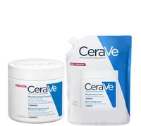 CeraVe Moisturising Cream with Refill - With Hyaluronic Acid & 3 Essential Ceramides - Rich Hydration for Dry to Very Dry, Sensitive Face & Body (454g Jar + 454g Refill)
