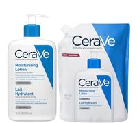 CeraVe Moisturising Lotion with Refill - With Hyaluronic Acid & 3 Essential Ceramides - Lightweight Daily Hydration for Dry & Sensitive Face and Body (473ml + 473ml Refill)