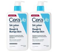 CeraVe SA Lotion for Rough & Bumpy Skin,Vitamin D,Hyaluronic Acid,Lactic Acid,Niacinamide & Salicylic-Acid, 19 Ounce,(Pack of 2)