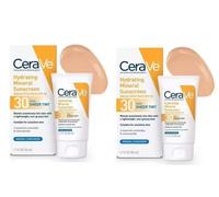 CeraVe Tinted Sunscreen with SPF 30 | Hydrating Mineral Sunscreen With Zinc Oxide & Titanium Dioxide | Sheer Tint for Healthy Glow | 1.7 Fluid Ounce