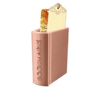 CERAVI 3D Printed Book Shaped Bookmark Holder, Pencil and Pen Holder Book Shaped Bookmark Holder for Book Lovers, Readers, Classmate Graduation Gifts, Decorative Desk Gift (Rose Gold)