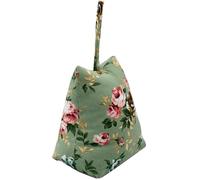 CERAYOU Canvas Door Stopper, Green Rose 1, Heavy Duty Trapezium Fabric Door Stopper with Handle, Decorative Door Stop for Home Office Bedroom Living Room