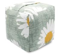 CERAYOU Decorative Weighted Door Stopper, Fabric Door Stop with Handle, Square Cube Heavy Duty Door Floor Stop Wall Protectors for Home Office Bedroom Living Room Exterior Doors, Sunflower