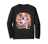 Cerberus Corgi Three-Headed Hellhound Mythology Dog Lover Long Sleeve T-Shirt