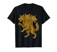 Cerberus Crest Renaissance Fantasy Heraldic Medieval Myth T-Shirt
