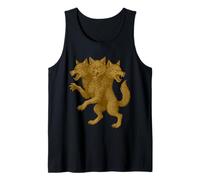 Cerberus Crest Renaissance Fantasy Heraldic Medieval Myth Tank Top