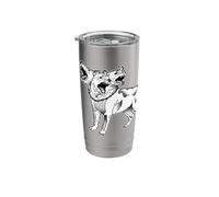 Cerberus Hell Hound Blackwork Minimal Stainless Steel Insulated Tumbler
