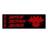CERBERUS Strength DEFEAT DESTROY DEVOUR (Black) Gym Banner
