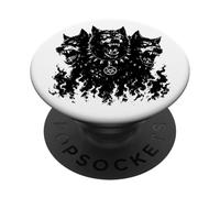 Cerberus Three Headed Dog Greek Mythology Dark Gothic Wolf PopSockets Adhesive PopGrip