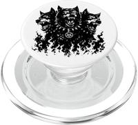 Cerberus Three Headed Dog Greek Mythology Dark Gothic Wolf PopSockets PopGrip for MagSafe