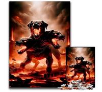 Cerberus ThreeHeaded Dog Jigsaw Puzzles 1000 Pieces for Adults paper Jigsaw Puzzles for Adults Perfect for Family Fun on Christmas Thanksgiving BirthdaysEaster 1000 PCS(38x26cm)