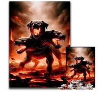 Cerberus ThreeHeaded Dog JigsawPuzzle 1000 Pieces for Adults Impossible Jigsaw Puzzles for Adults for Family And Friends Suitable for Ages 14 1000 PCS(75x50cm)