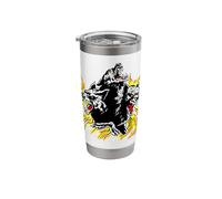 Cerberus with Flames Skulls Mythical Hells Guard Hell Dogs Stainless Steel Insulated Tumbler