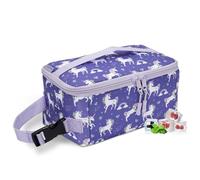 Cerbonny Small Cooler Bag Freezable Lunch Bag, Small Lunch Bag Insulated with Ice Pack, Mini Cooler Bag for Work School Trip,Fit for 3+,(Purple Unicorn)