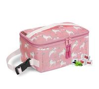 Cerbonny Small Cooler Bag Freezable Lunch Bag, Small Lunch Bag Insulated with Ice Pack, Mini Cooler Bag for Work School Trip,Fit for 3+,(Pink Unicorn)