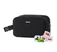 Cerbonny Small Cooler Bag Small Lunch Bag with Ice Packs,Freezable Lunch Bag for Work School Travel,Mini Lunch Bag, Insulated Snack Bag with Handle Buckle,Mini Cooler Bag Fit for Yogurt(Black)