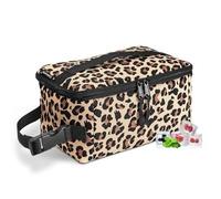 Cerbonny Small Lunch Box,Freezable Snack Bag for Adults & Kids,Freezable Lunch Box,Small Cooler Bag for Work School Travel(Leopard Print)