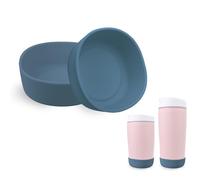 CERCGVEL 2 Packs Silicone Boot Compatible with Owala SmoothSip Slider 12oz/20oz, Protective Sleeve for Coffee Tumbler Travel Mug Cup, Anti-Slip Boot Accessories, BPA Free (Dark Blue)