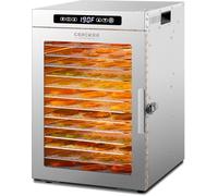 Cercker 14 Tray Commercial Food Dehydrator Machine, 1200W Fruit Dehydrator, 3m2 Meat Dryer for Cecky, 190°F Temperature Control, Meat Dryer