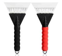 CERCTLA 2 Pack Ice Scraper, Scraper Snow Removal Non-slip Comfort Foam shovel, Ideal for Car Windscreen, Windows Heavy Duty Snow, Frost Remover