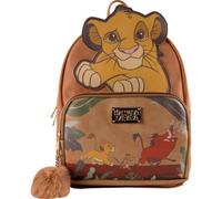 Cerdà Disney The Lion King Backpack - Faux Leather - Hakuna Matata Simba, Pumbaa and Timon - Brown, Multicolor, One Size, Casual, Multicolored, Taille unique, Casual