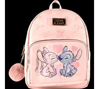 Cerda Disney's Lilo & Stitch - Stitch & Angel Premium Faux Leather Backpack in Pale Pink Cerda Pale Pink
