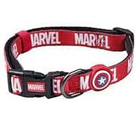 Cerdá - For Fan Pets - Printed Dog Collar with Marvel Motifs and Resistant Fabric | Made of 100% Polyester with Metal Clip and Ornament - Official Marvel License