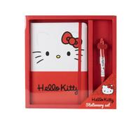 Cerdà Hello Kitty Schreibset - Notizbuch - Kugelschreiber - Rot und Weiß