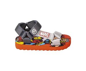 CERDÁ LIFE'S LITTLE MOMENTS Avengers Sandals - Red and Grey - UK Size 10 JNR - Polyester Sandals with EVA Sole, Velcro Closure and Rubber Patch - Original Product Designed in Spain