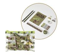 CERDÁ Life's Little Moments - Baby Yoda Character Depictions School Stationery Set - Officially Licensed Star Wars, green