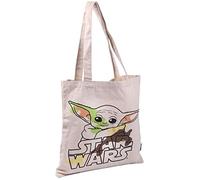 CERDÁ LIFE'S LITTLE MOMENTS Baby Yoda-Officially Licensed Star Wars Organic Cotton Bag, Women, White, Medium