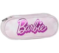 CERDÁ LIFE'S LITTLE MOMENTS Barbie Oval Pencil Case - Pink - 8.5 x 5 x 22.5 cm - Zip Closure - Versatile and Durable - Original Product Designed in Spain, Pink, Barbie Oval Pencil Case
